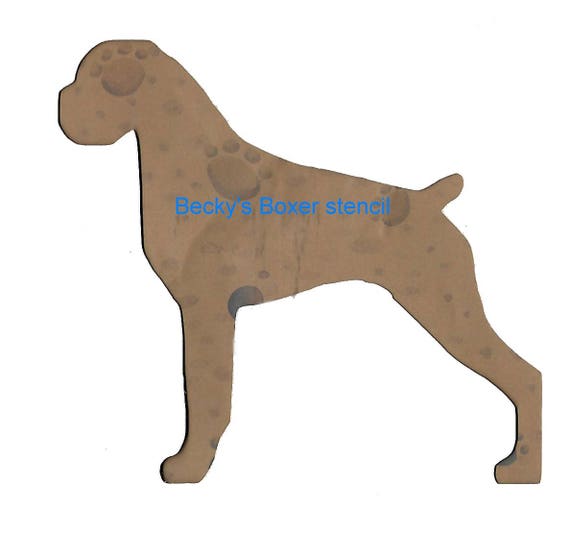 Puppy Bows ~ Boxer dog breed plastic craft stencil