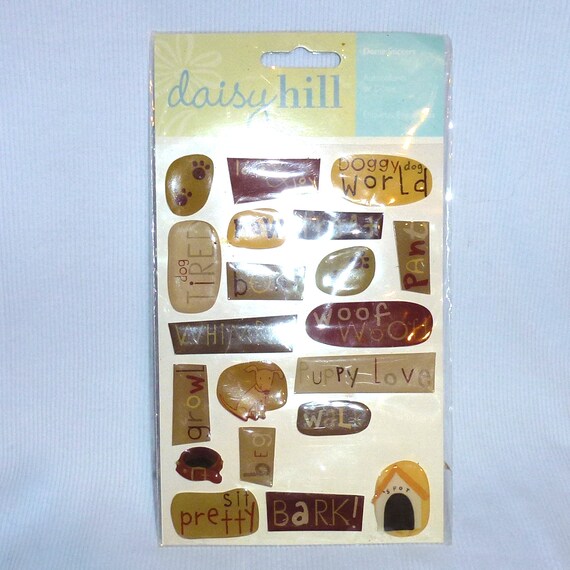 Puppy Bows ~ craft supplies scrapbook stickers dog theme