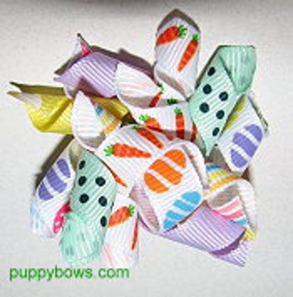 Korky Korker dog bows for Poodles, Havanese, Papillion barrette pet hair