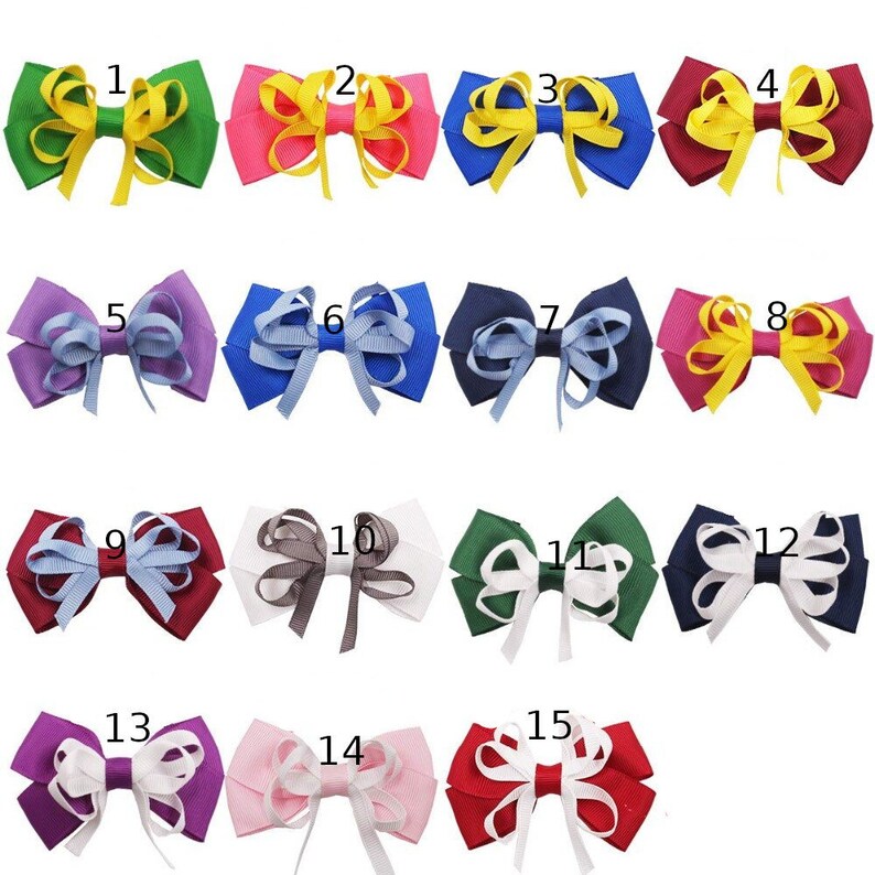 Puppy Bows ~ pairs Golden Retriever fancy ear bow pet hair bowknots boutique 3 MANY COLOR CHOICES fb48