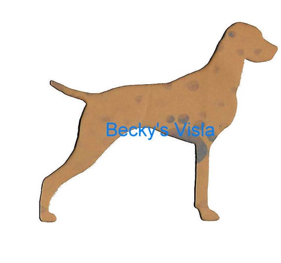 Puppy Bows ~ Vizsla Weimaraner or Rhodesian Ridgeback dog breed plastic craft stencil