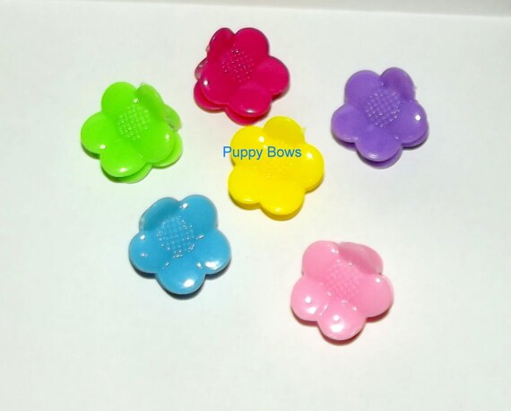 Posh Puppy Dog Bows ~CLEARANCE SALE 50% OFF Multi color tiny pet hair jaw clip flower only 3/4" wide! Maltese barrette