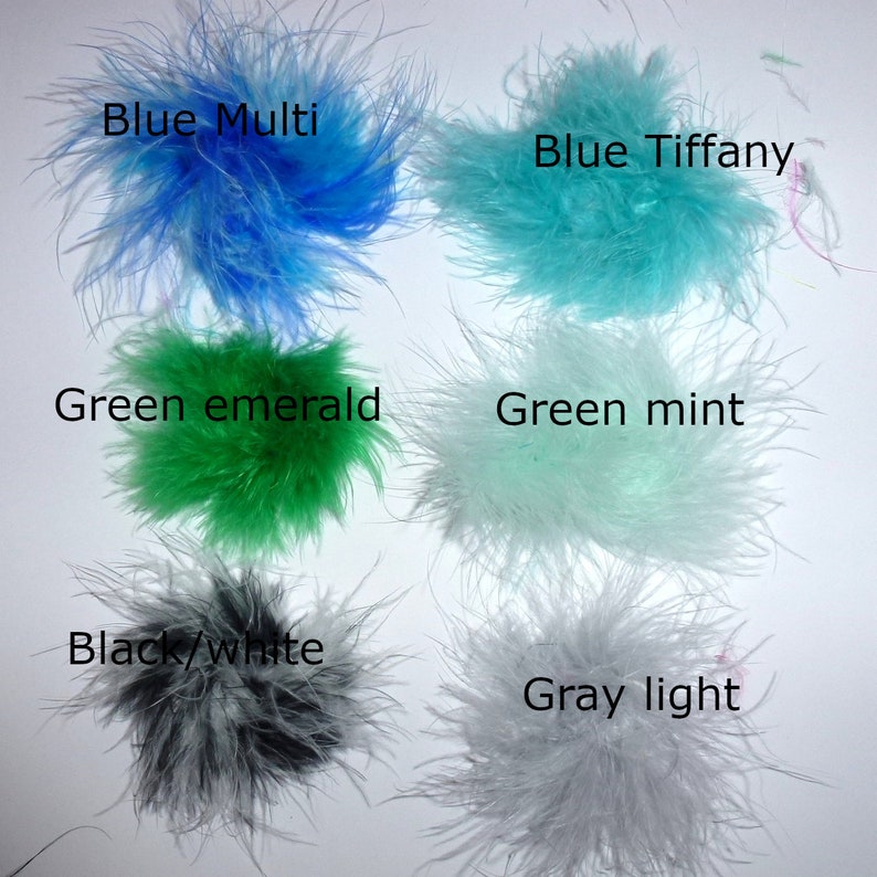 Puppy Bows Feather boa dog bows marabou MANY colors available pet hair barrette clip image 7