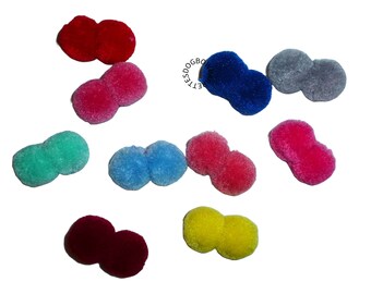 Lot de 10 petites boules doubles en latex pour chien (FB362B)