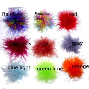 Puppy Bows Feather boa dog bows marabou MANY colors available pet hair barrette clip image 1