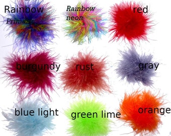 Puppy Bows ~ Feather boa dog bows marabou  MANY colors available pet hair barrette clip