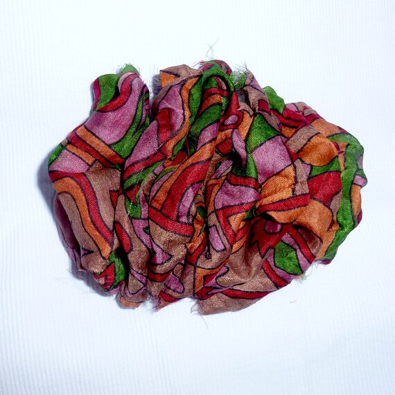 Becky Bows ~ OOAK ladies Hand crafted SILK shabby chic BIG fashion hair bow for ladies or Girls giant pink green