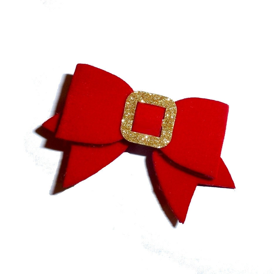 Red Hair Bow, Clip in Dog Hair Bow
