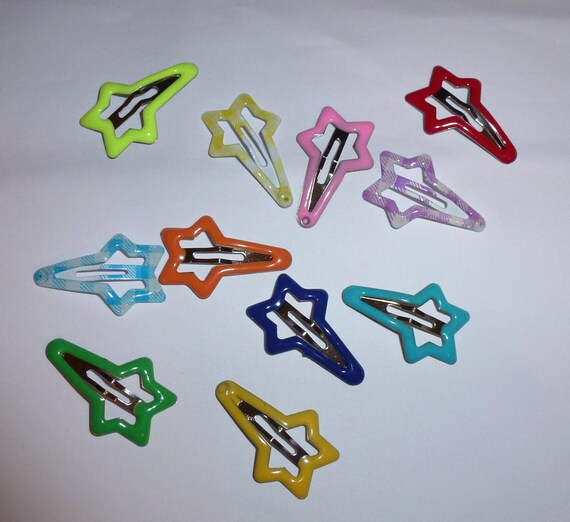 Puppy Bows ~CLEARANCE Dolphins, stars or hearts Barrette snap clips dog shape bow ~Usa seller