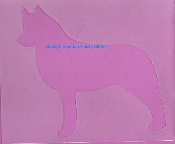 Puppy Bows ~ Siberian Husky dog breed plastic craft stencil