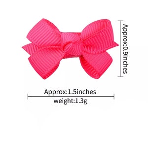 Puppy Bows super tiny 1.5 knot hair bowknot bow bands or barrette image 3