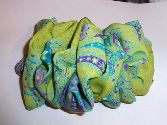 Becky Bows ~ Oversized hair bows for women Beautiful adult bow for ladies GREEN/BLUE rosette