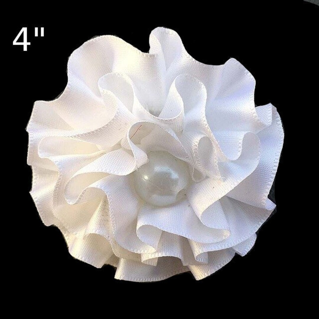 Puppy Bows Dog Collar Slide Bow Large Dog Hair Bows White Etsy