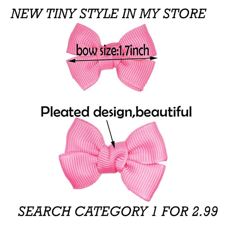 Puppy Bows NEW Autumn & Winter COLORS super tiny 1.5 knot hair bowknot bow bands or barrette image 5