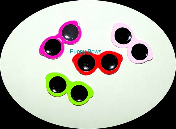 Puppy Bows ~ Dog bow sunglasses in 4 hot summer colors pet hair barrette clip ~USA seller