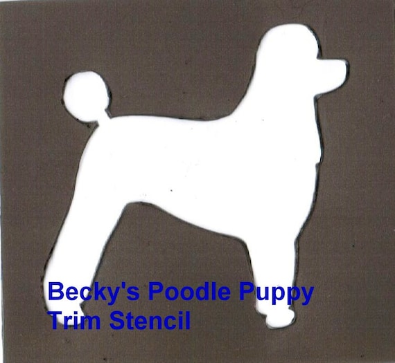 Puppy Bows ~ Poodle toy, mini or standard dog breed plastic craft stencil