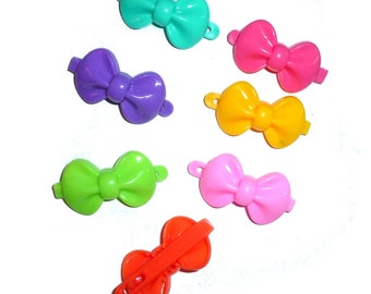 Puppy Bows LOWER PRICE! Dog bow  plastic ball clip set 10 pet bowknot barrette hair clips (fb281)