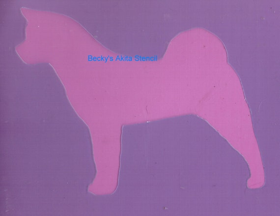 Puppy Bows ~ Akita dog breed plastic craft stencil