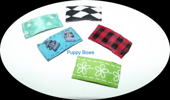 Dog barrettes in fun and flirty designs for dog bows
