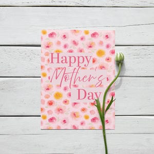 Blumen Muttertag Grußkarten Set, Senden Sie Liebe und Herzliche Wünsche, Perfekt für Geburtstage, besondere Anlässe, Dankesnotizen, 1-50 Stück