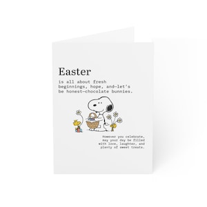 Ostergrußkarten-Set - Bezauberndes Snoopy-Design, perfekt für Frühlingsfeiern, Karten für Freunde, Familie und Kinder