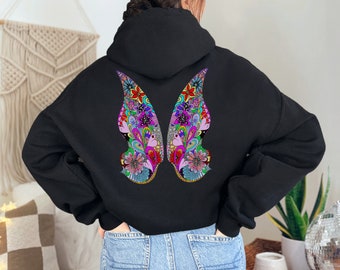 Fairy Wings Sweatshirt Kelsey Montague Design Butterfly Wings Monarch Butterfly Street Wear Pink Wings