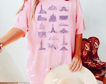 World Tour Shirt Comfort Colors Travel Shirt Simple Minimalist Travel Shirt Old Money Aesthetic Sister Trip Shirts Italy Sweatshirt Rome