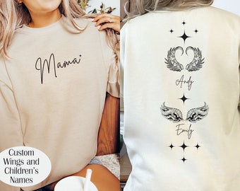 Custom Mama Wing Shirt Momma Sweatshirt Boy Mom Sweatshirt Nana Sweatshirt Boy Mamma Sweatshirt Expecting Mom Personalized Mama Sweatshirt