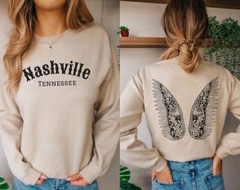 Nashville Sweatshirt with Iconic Wings | Bachelorette Party Sweatshirt | Nashville Iconic Sweatshirt