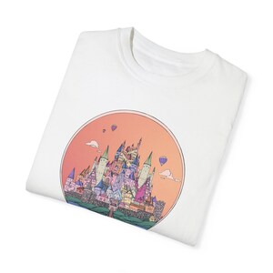 Adventure Awaits Castle Shirt Adventure Time Hot Air Balloon Rainbow Castle Shirt Fairy Tale Castle Princess Shirt Van Life Adventure image 4