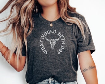 Yellowstone Western Tee Beth Dutton Tshirt Cow Skull Silhouette Shirt Southwest Boho Longhorn Tshirt Shirts That Go Hard Montana Shirt