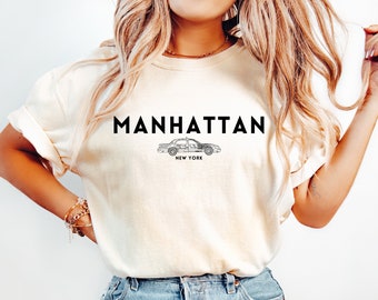 Downtown Girl Manhattan New Yorker Shirt Brooklyn Taxi Driver Tshirt Comfort Colors Taxi Driver Shirt New York Trip New York Skyline NYC