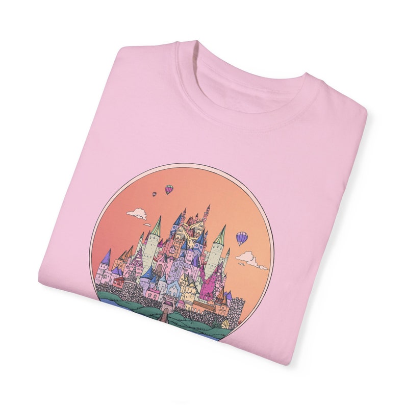 Adventure Awaits Castle Shirt Adventure Time Hot Air Balloon Rainbow Castle Shirt Fairy Tale Castle Princess Shirt Van Life Adventure image 3