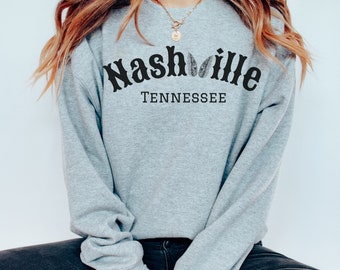 Nashville Sweatshirt with Iconic Wings | Bachelorette Party Sweatshirt | Nashville Iconic Sweatshirt