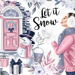 Winter Illustrationen, Kalender Sticker, WInter Fashion, Sweather, Winterkleidung, Winter Sticker, Handgezeichnete Clipart, Weihnachten, Festlich