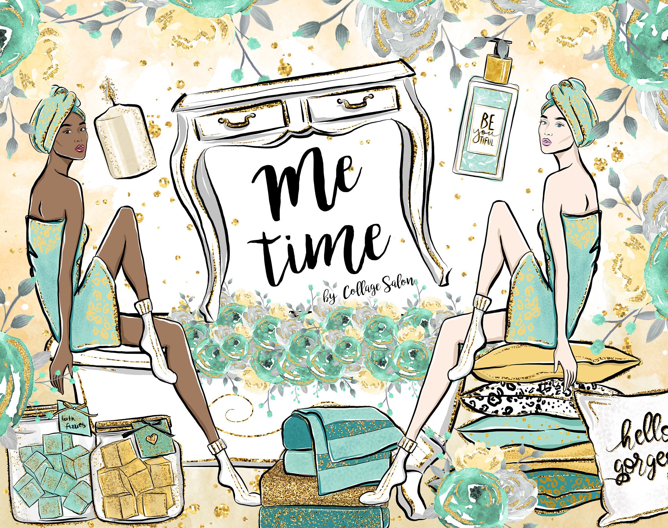 Planer Mädchen, Planner Stickers, Spa, Self Care, Me Time, Pamper, Gesundheit, Urlaub, Gesundes Leben, Pamper, Planner Zubehör, Planner Stickers