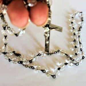 DiRoma Rosary / Vintage Crucifix / Religious Jewelry / Glass Rosary / Catholic Rosary / Rosary / Crystal Rosary / Catholic Jewelry