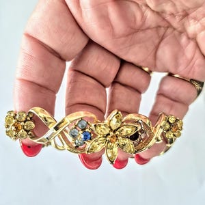 Coro Bracelet / Coro Jewelry/ Designer Bracelet/ Designer Jewelry / Rhinestone Bracelet/ Vintage Bracelet / Gold Bracelet  / Coro