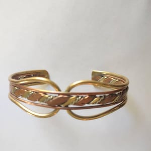 Copper Cuff Bracelet / Copper Bracelet / Brass Cuff Bracelet / Brass Bracelet / Copper Jewelry / Mixed Metal Bracelet / Unique Bracelet