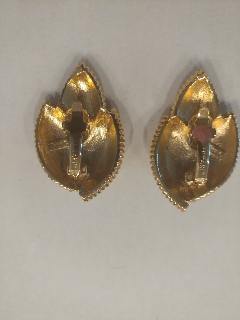 Trifari Gold Earrings / Trifari Clip Earrings / Trifari Large - Etsy