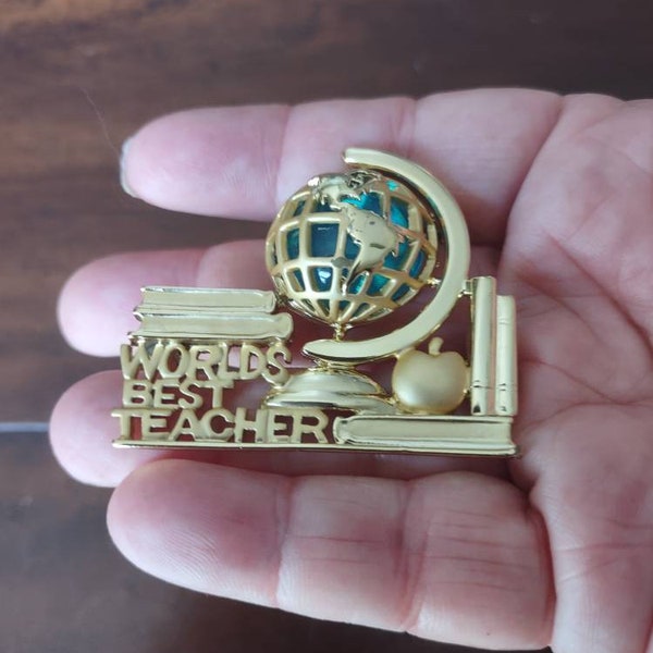 Teachers Brooch / Pin / Teacher Jewelry /  Danecraft Jewelry / School Brooch / Pin / Designer Brooch / Pin / Designer Brooch / Pin