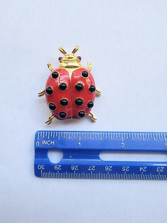 Trifari Ladybug Brooch / Pin / Trifari Brooch / Pin / Trifari Jewelry / Trifari Beetle Brooch / Pin / Designer Big Brooch/ Pin