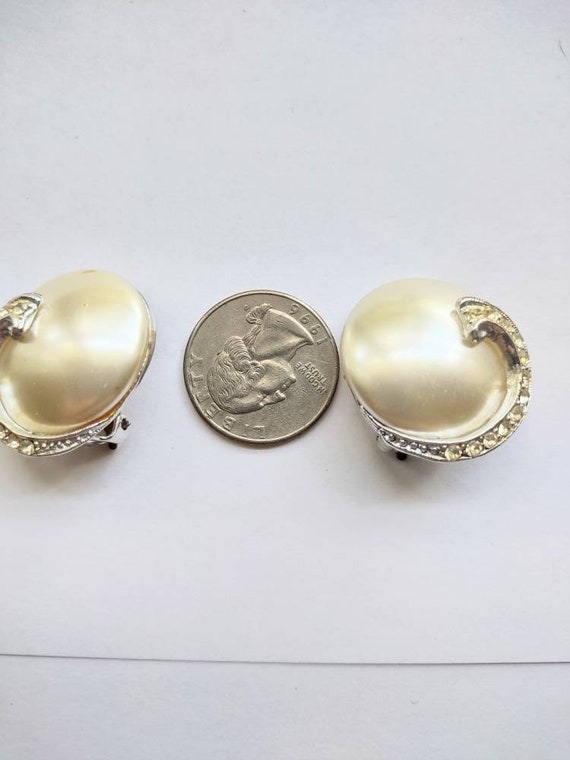 Large  Earrings/ Pearl Earrings / Pearl Jewelry/ … - image 3