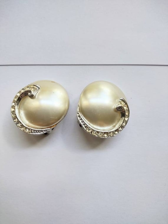Large  Earrings/ Pearl Earrings / Pearl Jewelry/ … - image 1