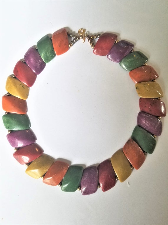 Colorful Necklace / Lucite Necklace / Multicolored