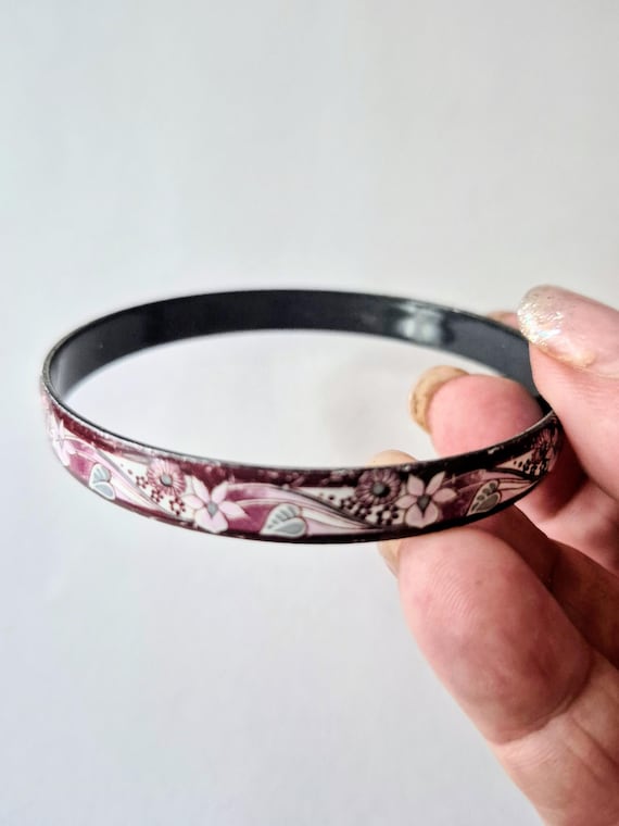 Michaela Frey Bracelet / Designer Bracelet/ Floral Btacelet /  Nouveau Bracelet / Cloisonne Bracelet / Designer Jewelry/ Nouveau Jewelry