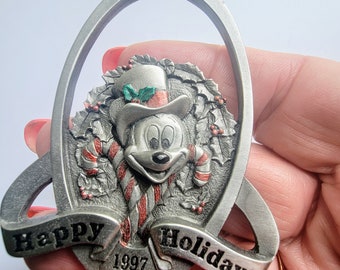 Disney Ornament/ Mickey Mouse Ornament/ Disney Ornament / Mickey Mouse Items/ Pewter ornaments / Disney Items / Christmas  Ornament