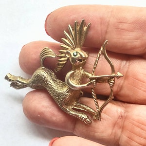 Sagittarius  Brooch / Pin / Sagittarius Jewelry / Sagittarius Items / Rare Sagittarius Brooch / Pin / Horoscope Brooch / Pin