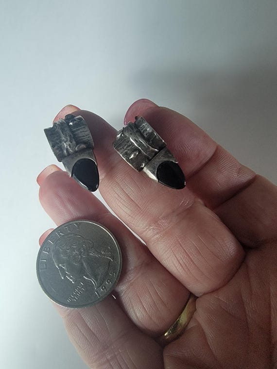 Onyx Silver Earrings/ Art Deco Earrings/ Onyx Jewelry / Art Deco Jewelry/ Onyx Earrings/ Silver Art Deco Earrings / Art Deco Items View 4