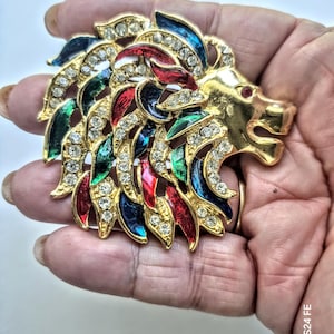 Large Lion Head Brooch/ Pin/ Lion Head Brooch / Pin / Lion Head Brooch / Pin / Lion Jewelry/ Lion Items / Lion Head Jewelry  / Lion Items
